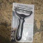 Maxpower Planet 2-in-1 Dual Head Grooming Rake, 9 Rounded Teeth, L Dogs. Fixed Price $14.97.
