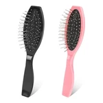2 Pack Stainless Steel Wig Wire Brush, Portable Professional Black & Pink. Fixed Price $11.85.