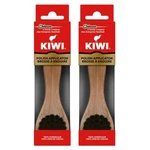 Kiwi Shoe Polish Applicator Brush X2 100% Natural Horse Hair Round Wooden Handle. Fixed Price $18.49.