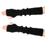 Xosjska Knitted Y2k Black Arm Warmers, Women's Winter Long Fingerless Gloves .... Fixed Price $7.66.