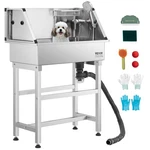 Vevor 34 Inch Dog Grooming Bath Tub Stainless Steel With Faucet For Pets. Fixed Price $269.99.