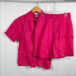 Vtg Retro 80's Lauren Matthews Women's Pink Shirt & Shorts Set Top Med Bottoms L. Fixed Price $15.75.