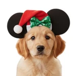 Nwt Disney Rubies Pets Mickey Mouse Red Santa Hat Sequined Bow Pet Ears S/m. Fixed Price $15.00.