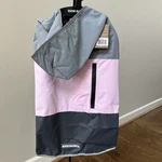 Eddie Bauer Pet Waterproof Dog Windbreaker Reflective Large Pink Gray Hooded. Fixed Price $19.00.