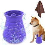 Idepet Dog Paw Cleaner Cup With Towel Pet Foot 1 Count (pack Of 1), Purple. Fixed Price $36.90.