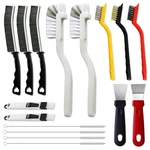 16pcs Crevice Cleaning Brush Set, Hard Bristle Scrub Brushes Tools For Deep C.... Fixed Price $11.30.