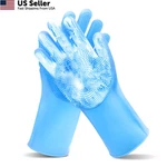 Maiiu Pet Grooming Gloves Heat Resistant Dog Washing One Size, Blue. Fixed Price $11.16.