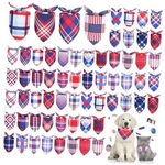 Geyoga 60 Pcs Memorial Day Patriotic Dog Bandanas Bulk Plaid 4th Of July. Fixed Price $48.69.