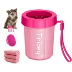 Tinioey Dog Paw Cleaner With 3 Absorbent Towels Pet Foot Cleaner, Pink,s. Fixed Price $5.03.