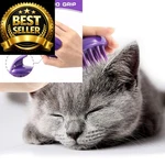 Cat Brush With Soft Rubber Pins, Washable Silicone Pet Brushes For Purple. Fixed Price $16.14.