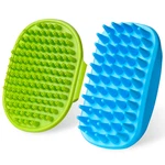 2pcs Dog Bath Brush Set Adjustable Handle Scrubber For Shampooing, Deshedd. Fixed Price $12.95.