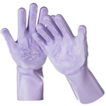 Delomo Pet Grooming Gloves 1 Pair: Soft And Gentle Silicone Medium, Purple. Fixed Price $15.05.