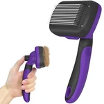 Dipoo Self Cleaning Cat & Dog Grooming Brush - Skin Friendly Large, Purple. Fixed Price $21.91.