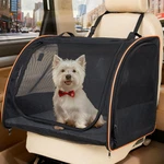 Dog Car Seat, Enclosed Carrier For Pets Travel Safety Crate Soft-sided Cover. Fixed Price $127.99.