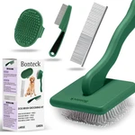Bonteck Dog Slicker Brush For Dogs Grooming Kit 4pcs Large Golde. Fixed Price $52.79.
