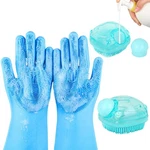 2pcs Dog Washing Gloves And Shampoo Brush, Bath Brush That Can Add Do.... Fixed Price $15.78.