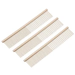 Dog Cat Comb Pet Combs Stainless Steel Teeth 6.5" Gold Coated 3 Pack. Fixed Price $16.85.
