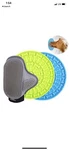 Petsnetic Dog Lick Mat + Brush Set, Slow Feeder Bowl Pad With Super. Fixed Price $9.00.