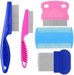 5 Pack Flea Lice Comb,stainless Steel Dog Cat Grooming Combs With Rounded Teeth. Fixed Price $7.86.