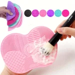 Apple Shaped Brush Cleaning Pad Silicone Makeup Mat. Fixed Price $6.53.