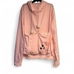 Yyw Pink Pet Carrier Hoodie Women S Dog Cat Kangaroo Pouch Pullover Sz L Approx. Fixed Price $19.00.