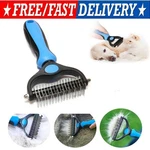 Professional Pet Grooming Tool 2 Sided Undercoat Dog Cat Shedding Comb Brush. Fixed Price $10.49.