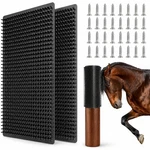 Gindoor Middle Livestock Scratching Brush Horse Post Pad, M, Black. Fixed Price $26.81.