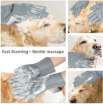 Pet Grooming Gloves - Massage Mitt With Enhanced Five Finger Design. Fixed Price $6.99.