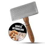 Tauro Pro Line Wooden Brush With Metal Rim For Dogs & Cats, Stainless Steel Pins. Fixed Price $24.99.