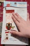 New Nwt Chilly Owl Christmas Stocking Embroidery Panel Holiday Craft Owls. Fixed Price $12.50.