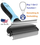 Pet Neat Double Sided Grooming Brush 2 In 1 Deshedding Tool & Undercoat Rake. Fixed Price $13.99.