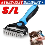Professional Pet Grooming Tool 2 Sided Undercoat Dog Cat Shedding Comb Brush. Fixed Price $5.96.