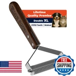 Extra Large 2-sided Dog Brush For Shedding Undercoat Rake Dogs & Cats, Remov. Fixed Price $54.01.