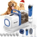 Dog Grooming Kit With Vacuum, 15000pa Pet Hair Clipper And Shedding Brush, 50db. Fixed Price $63.99.