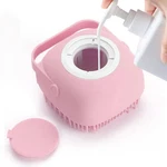 Elegx Pet Grooming Bath Massage Brush With Soap And Shampoo Dispenser Soft Silic. Fixed Price $7.77.