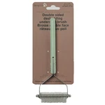 Dexypaws: Pet Double-sided Deshedding Undercoat Brush - Sage Green, Dog & Cat. Fixed Price $23.99.
