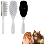 Untangler Pet Brush With Rotating Stainless Steel Teeth Small, White/blacktop. Fixed Price $21.60.