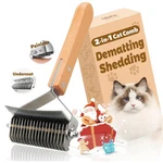 Felinefun Cat Brush For Dematting & Deshedding, 2 In 1 Undercoat Rake, Efficient. Fixed Price $38.48.