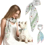 Pet & Owner Twinning Set Venus Garden Of Love Silky Scarf. Fixed Price $90.99.