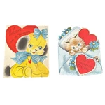 Vintage Valentine Cards For Teacher Whitman Puppy Dog Kitten Cat Ephemera Lot 2. Fixed Price $14.00.