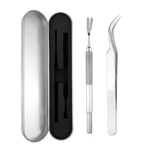 Tick Removal Tool Kit 2 Pcs Stainless Steel With Storage Box For Dogs Cats. Fixed Price $13.89.