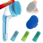 (6 Pcs) Elegx Pet Grooming Bath Massage Brush With Soap Only 1 Pcs, Blue Kit. Fixed Price $13.31.