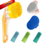 (6 Pcs) Elegx Pet Grooming Bath Massage Brush With Only 1 Pcs, Yellow Kit. Fixed Price $13.62.