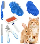 Pet Grooming Kit With Slicker Brush Bath Massage Glove Shedding Com.... Fixed Price $18.42.