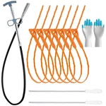 Wipeoutx 10 Pack Drain Clog Remover Kit With 79 Inch Flexible Gray. Fixed Price $23.33.