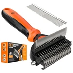 Cat & Dog Grooming Rake: Easily Remove Mats, Tangles Shedding (orange). Fixed Price $36.31.