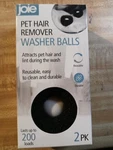 Pet Hair Remover Washer Balls 2 Pack Attracts & Lint During Wash. Fixed Price $8.99.