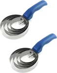 Qwork Double Sided Curry Comb, 2 Pack 4 Rings Stainless Steel Comb With So. Fixed Price $14.99.