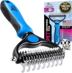 Professional Pet Dematting Brush With Non-slip Grip Ideal For Show-worthy Fur. Fixed Price $29.99.