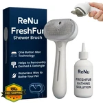 Renu Freshfur Dog Shower Brush Bathing Solution 3-in-1 White. Fixed Price $34.99.